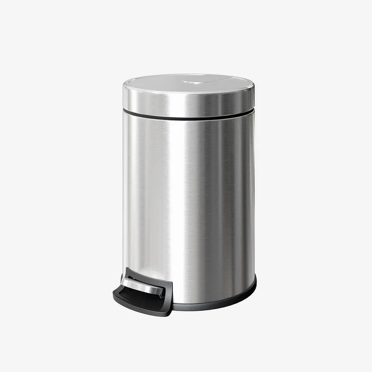 Totti 1.3 Gallon Stainless Steel Matte Finish Round Trash Can Soft Closing Lid - Modern - Trash Cans - by Eviva LLC | Houzz