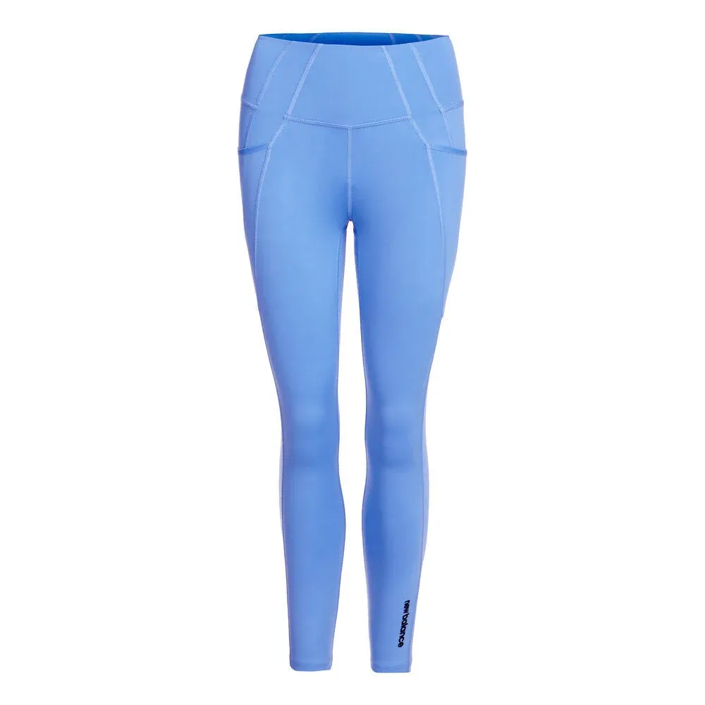 New Balance Shape Shield 7/8 High Rise Pocket Tights in Blue