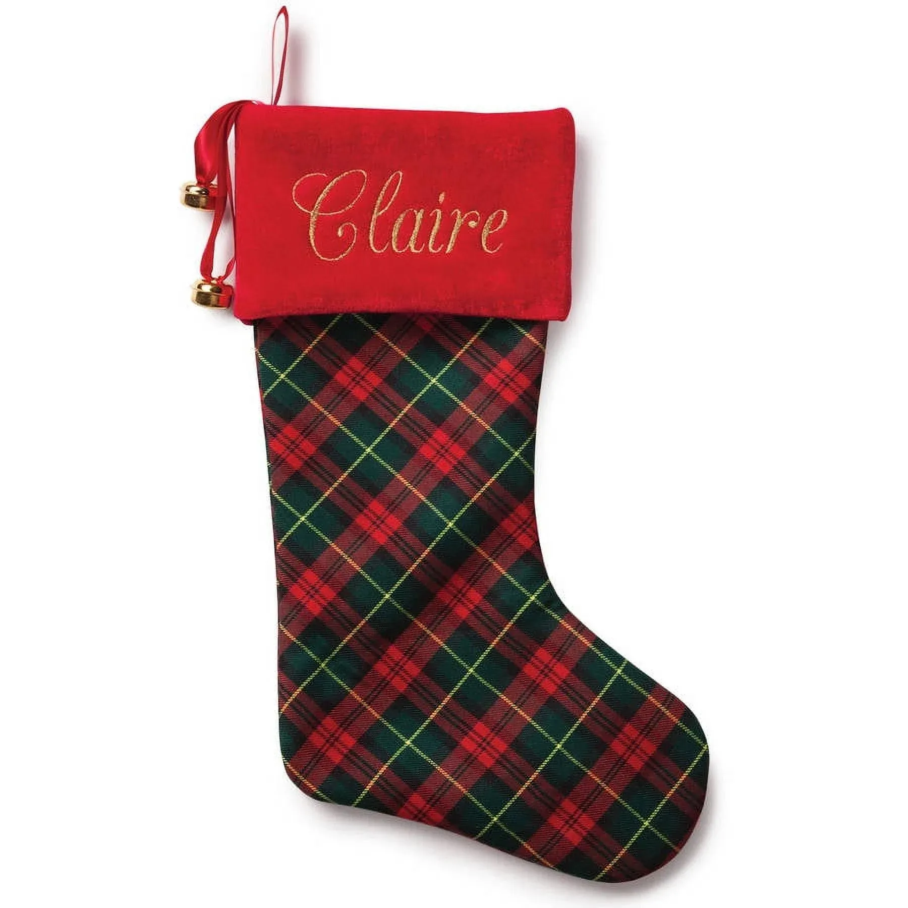 Personalized Plaid Stocking