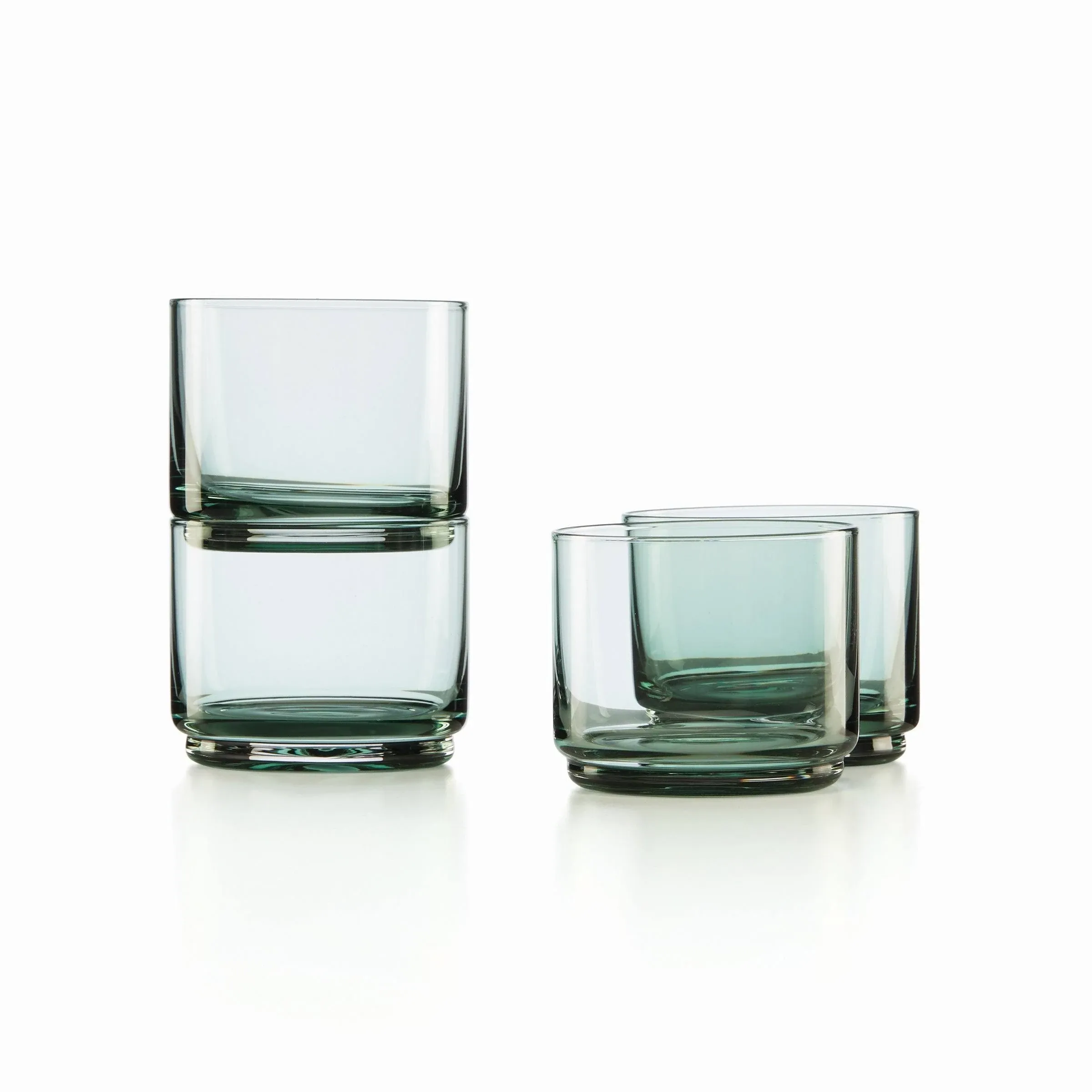 Tuscany Green Classics Stackable 4-Piece Short Glasses By Lenox