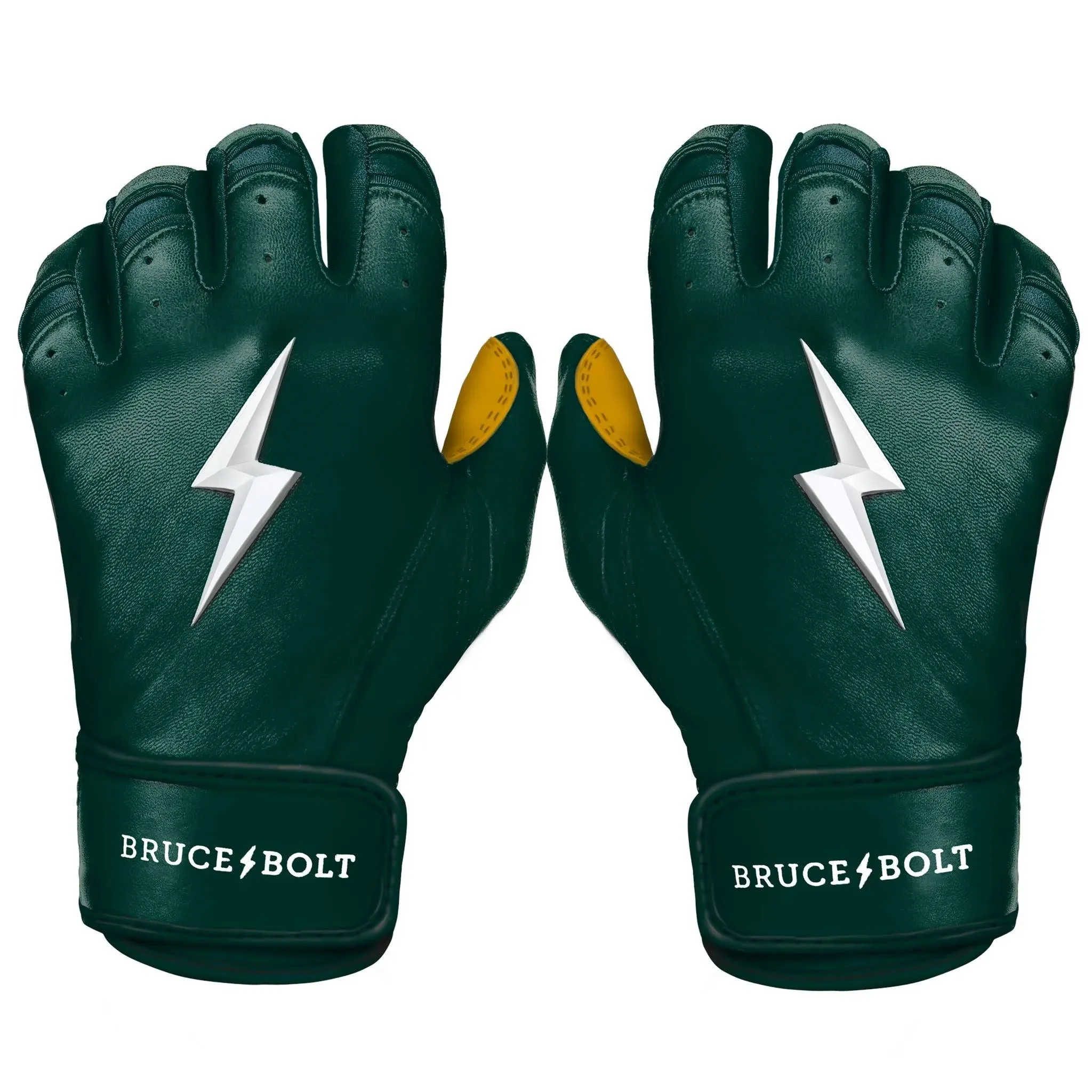 Bruce Bolt Premium Pro Short Cuff Batting Gloves | Green