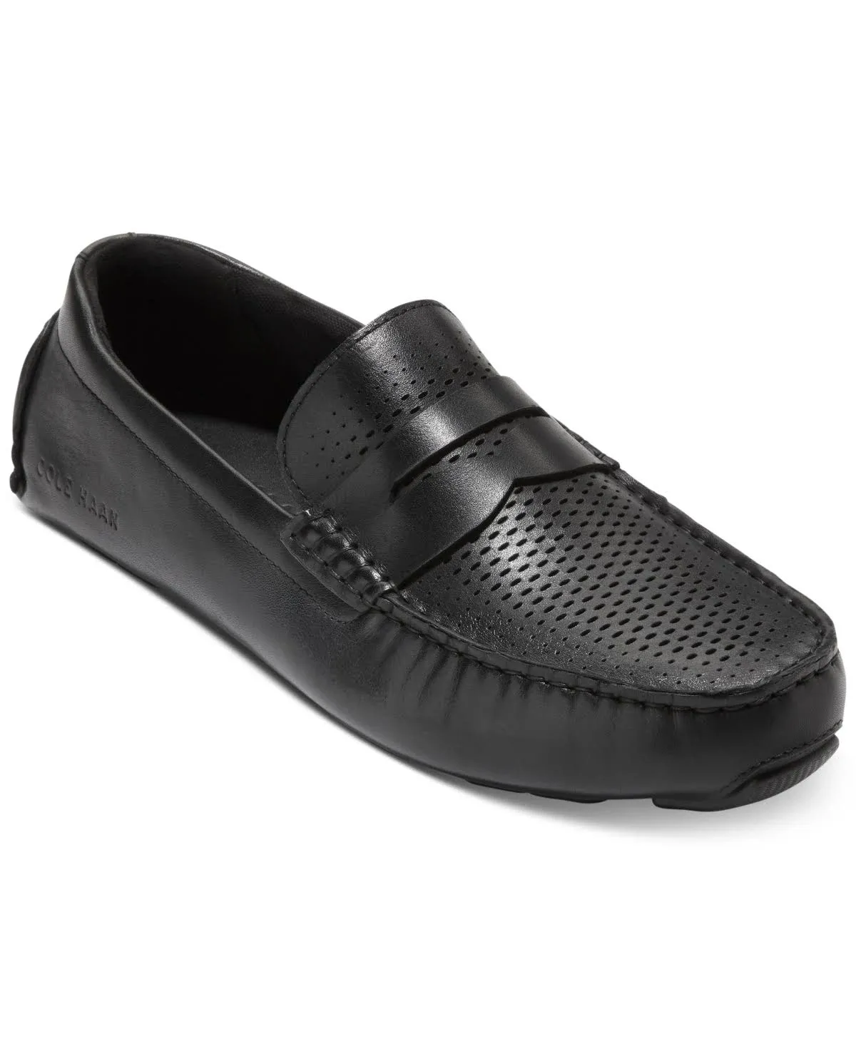 Men's Grand Laser Penny Driver in Black | Cole Haan