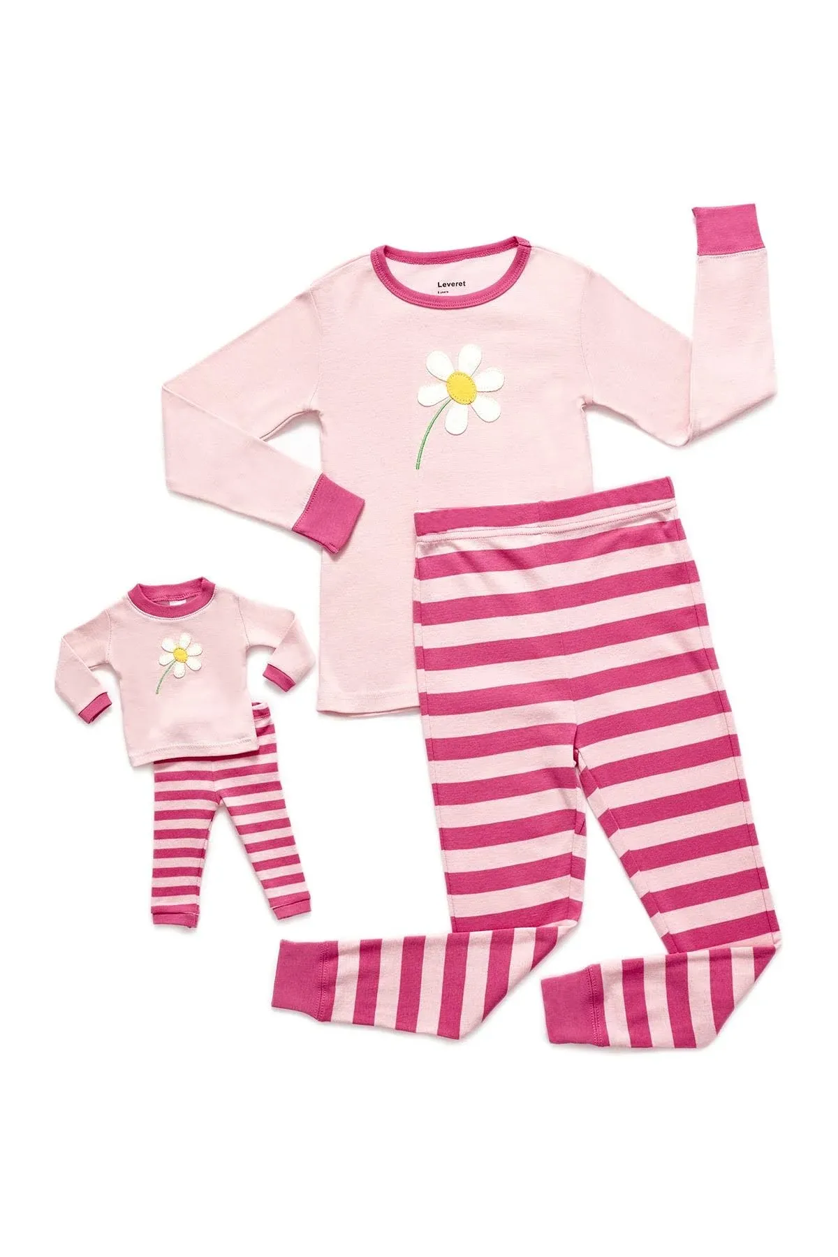 Leveret Matching Girl & Doll Cotton Pajamas