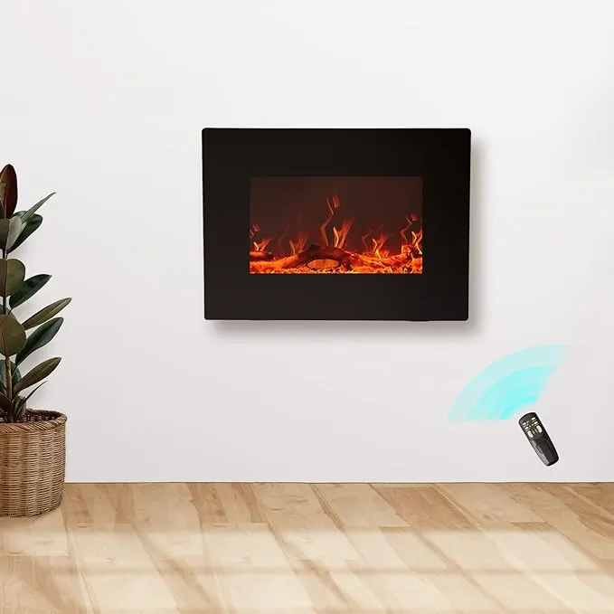 36" Electric Fireplace Inserts - Recessed Fire Place and Wall Fireplace Heater, Indoor Wall Mounted Faux Floating Fireplace with Remote Control, Adjustable Flame Color and Brightness, 750 | 1500W