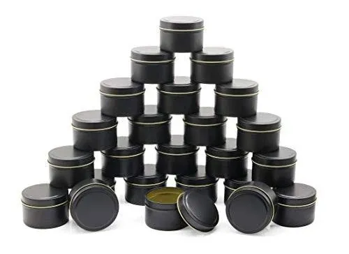 Candle Tins 8oz 24 Piece Bulk Candle Containers for Candle Making Supplies Wh...