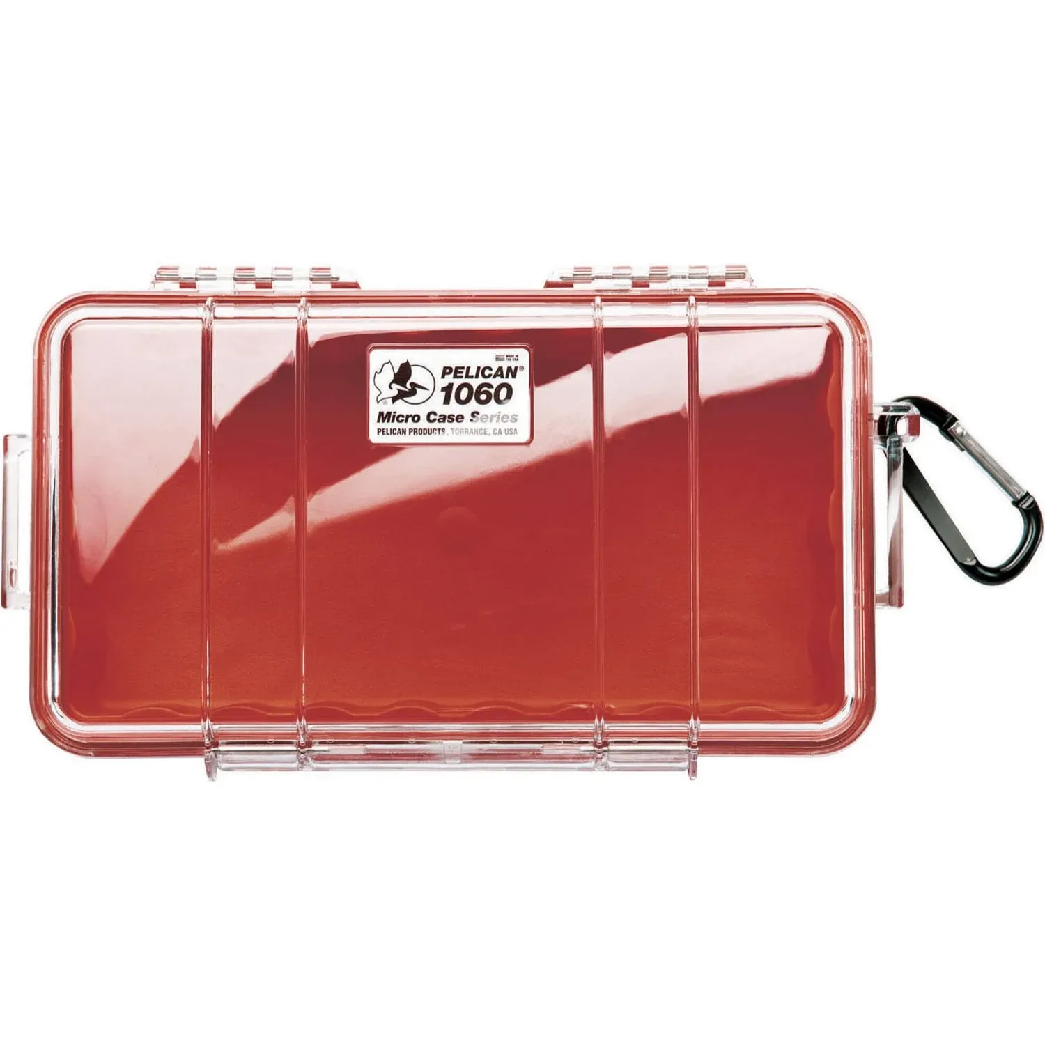 Pelican 1060 Micro Case - for iPhone, Cell Phone, Gopro, Camera, and More (Maroon Red/Clear)