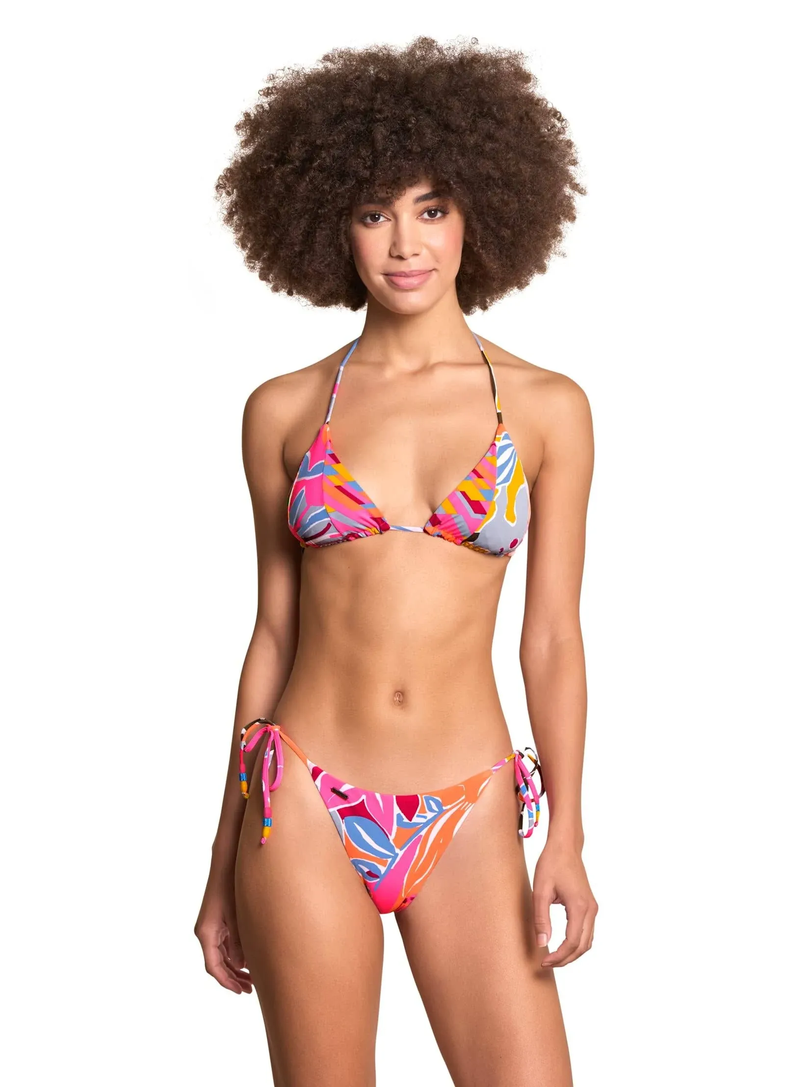 Maaji Jungle Rain Edge Sliding Triangle Bikini Top Medium