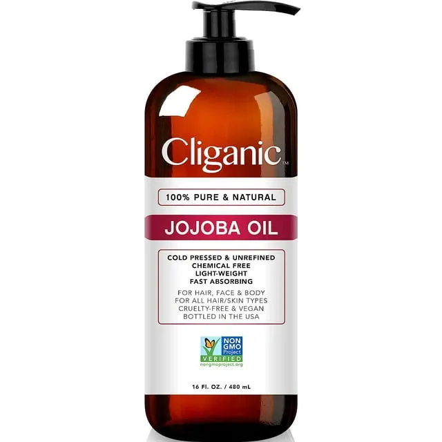 Cliganic Organic Jojoba Oil Bulk, Gallon Size 128oz, 100% Pure - Non-GMO