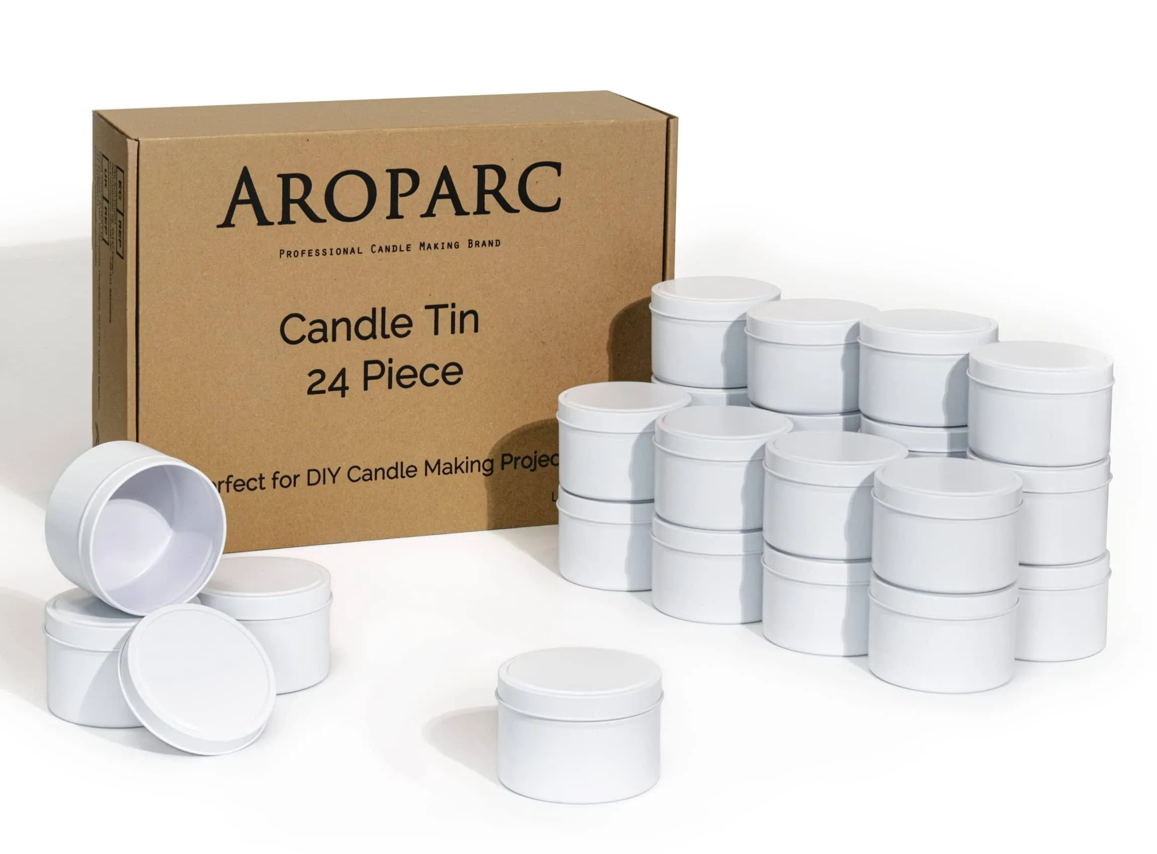 aroparc 24 Piece Bulk Candle Tins