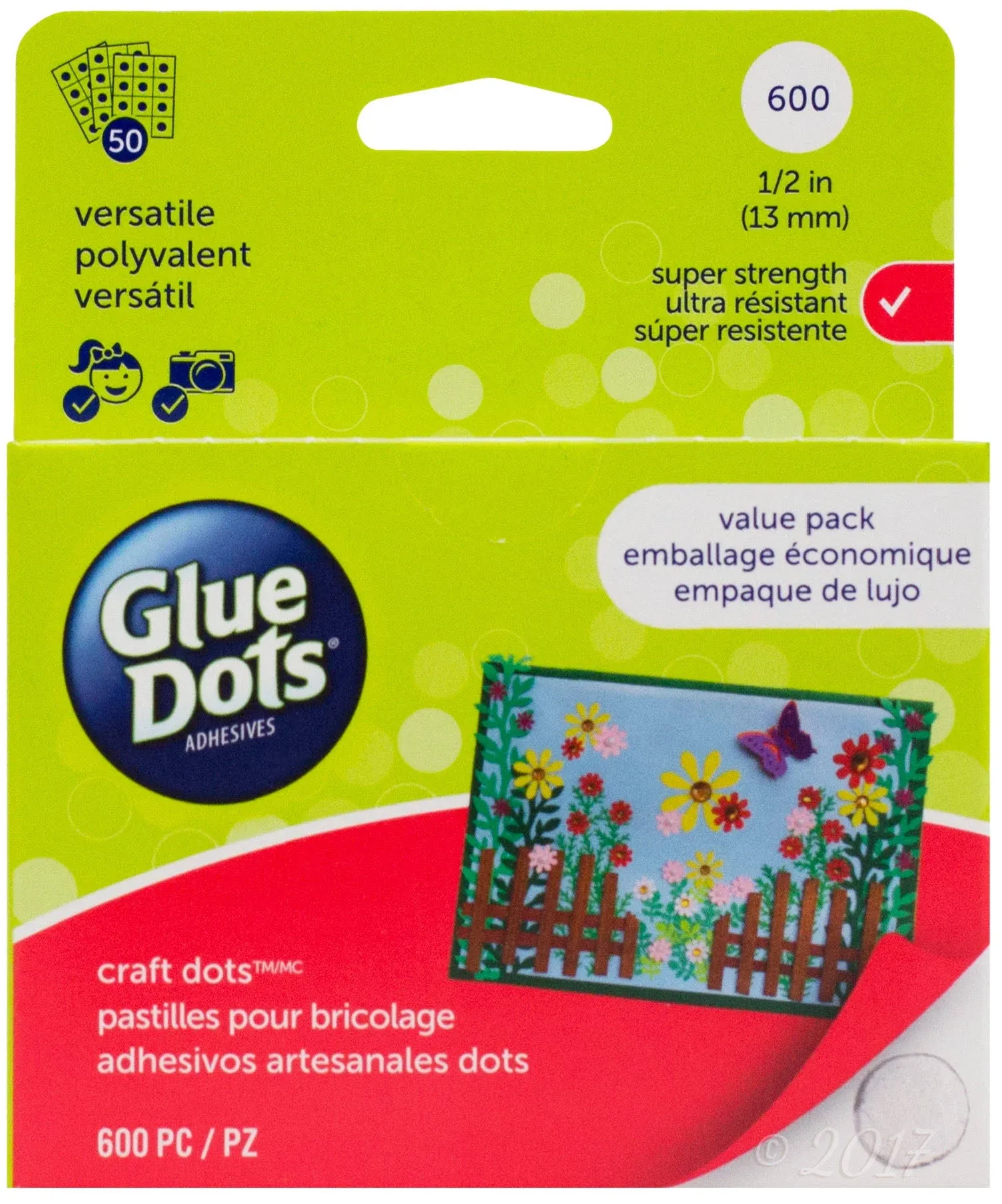 Glue Dots Craft Glue Dots Value Pack, 600 Clear Dots