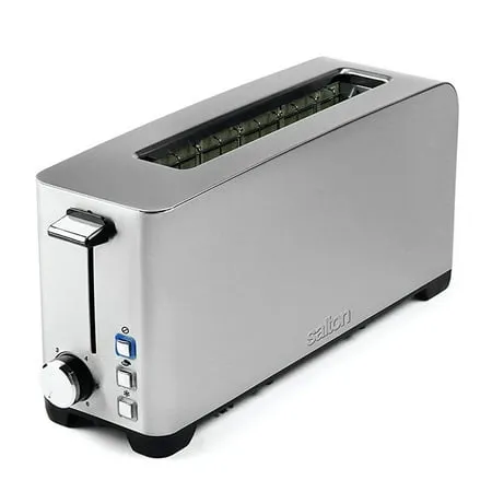 Salton ET1816 Long Slot 2 Slice Toaster - Silver