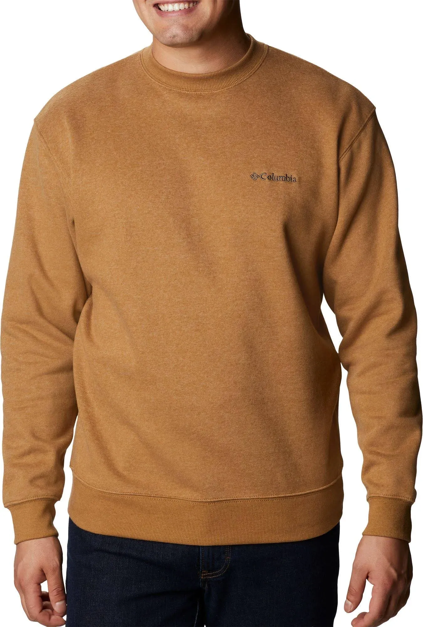 Columbia Men&#039;s Hart Mountain II Crewneck Sweatshirt, Delta Heather, Large, L