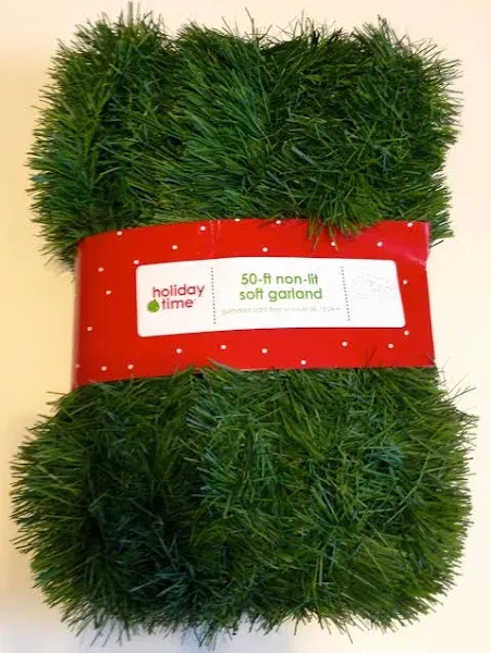 50 Foot Non-Lit Green Holiday Soft Garland