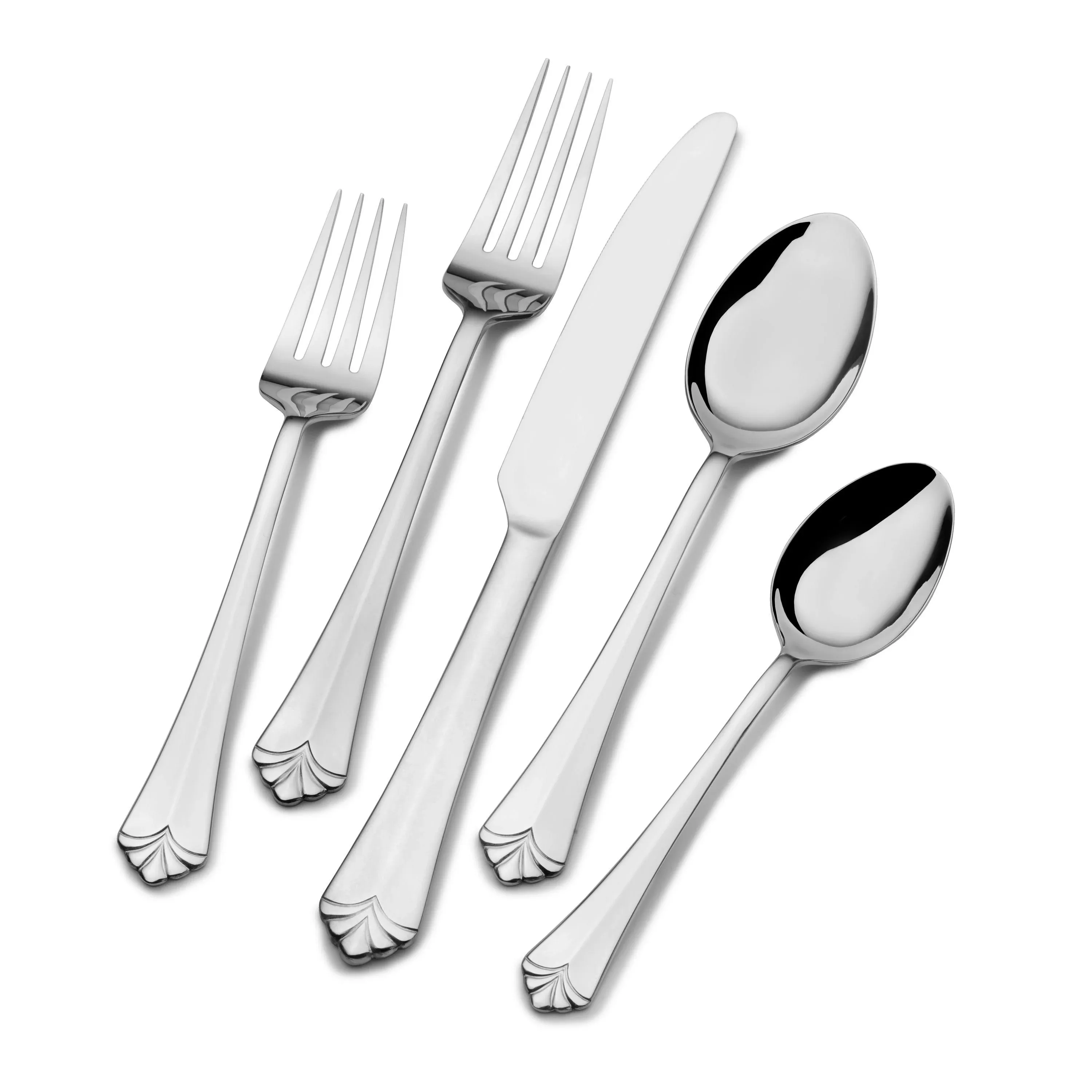 Gourmet Basics by Mikasa Santa Monica 20-Piece 18/0 Stainless Steel Flatware Set