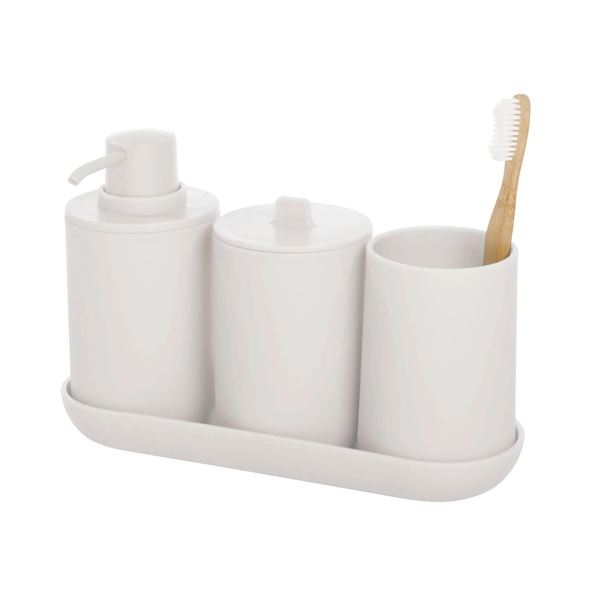 iDesign Cade 4-Piece Bathroom Accessory Set