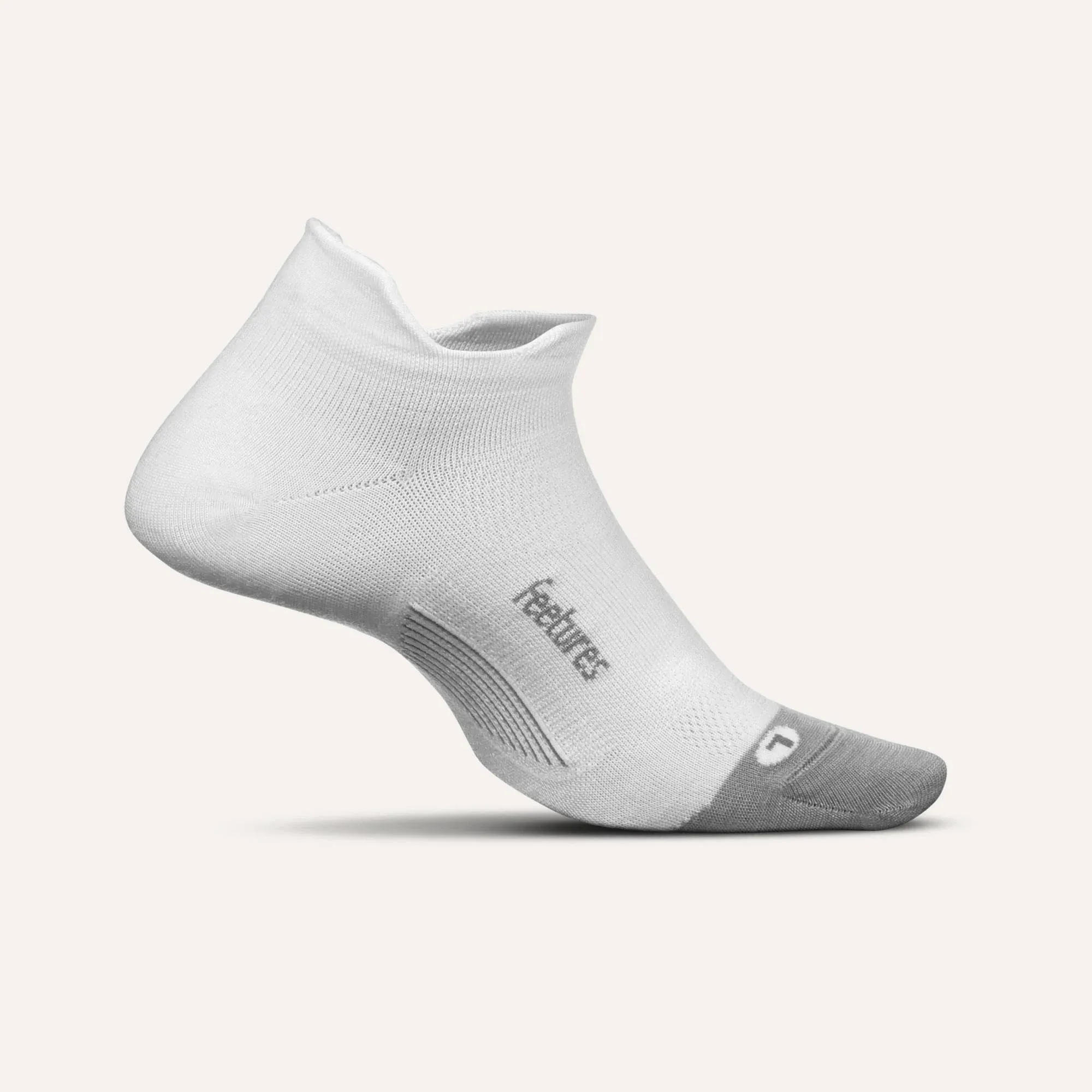 Feetures Merino 10 Ultra Light No Show Tab White Small