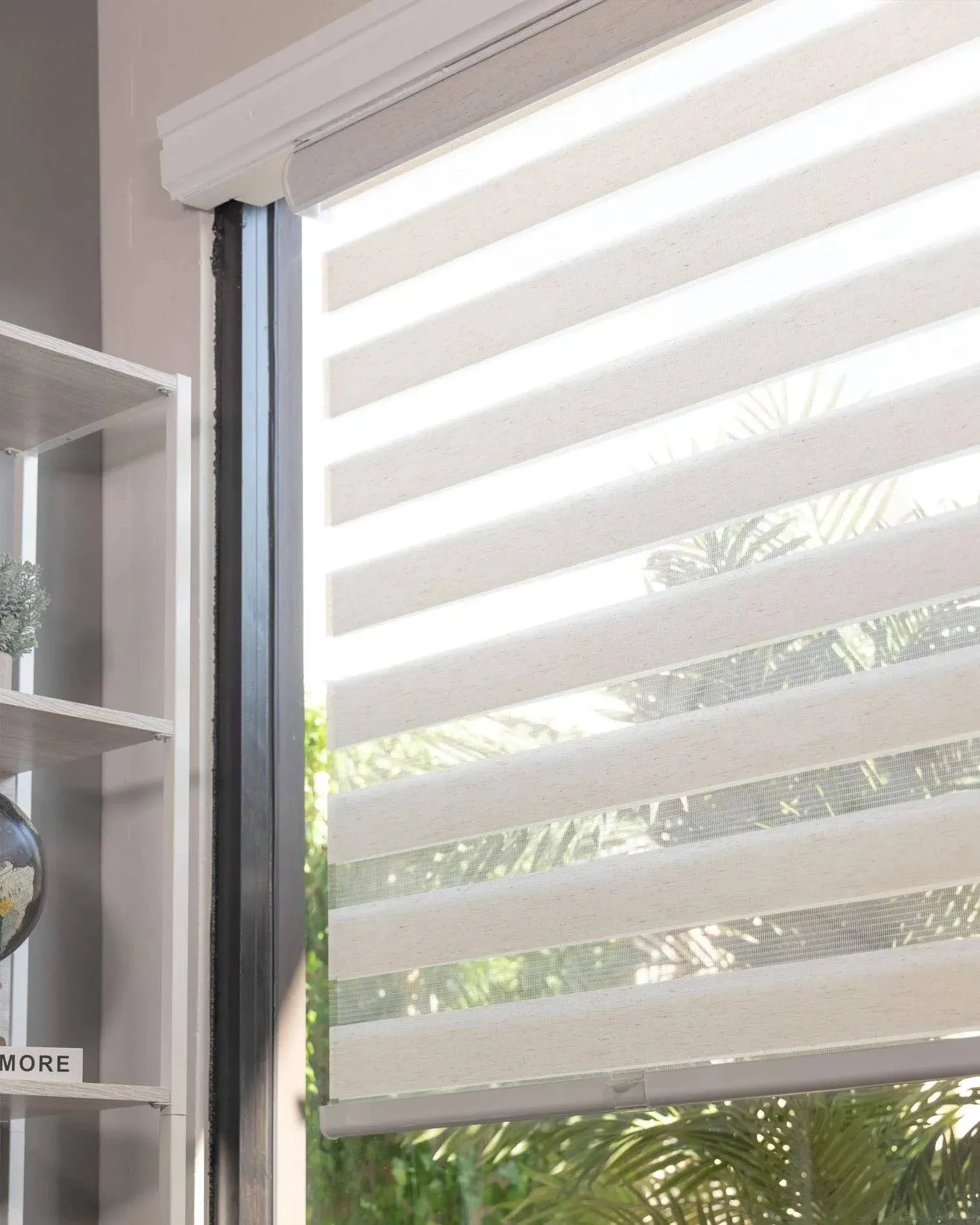 CHICOLOGY Zebra Roller Shade , Window Zebra Blind , Light Filtering , Basic Natural, 33"W X 72"H