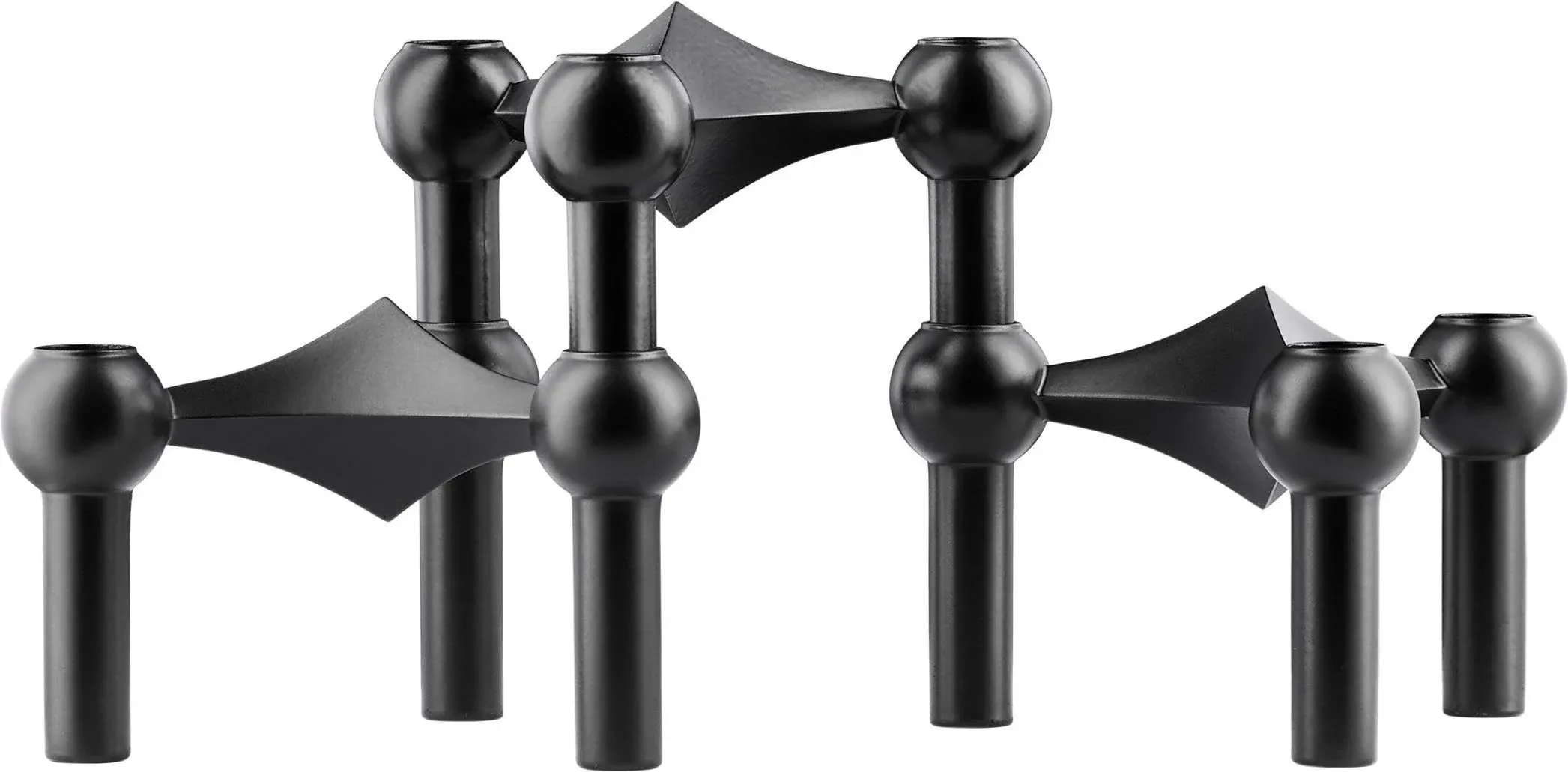 Stoff Nagel - Candle Holder, Set of 3, Black