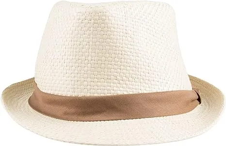 Dockers Men's Straw Fedora and Panama Hat