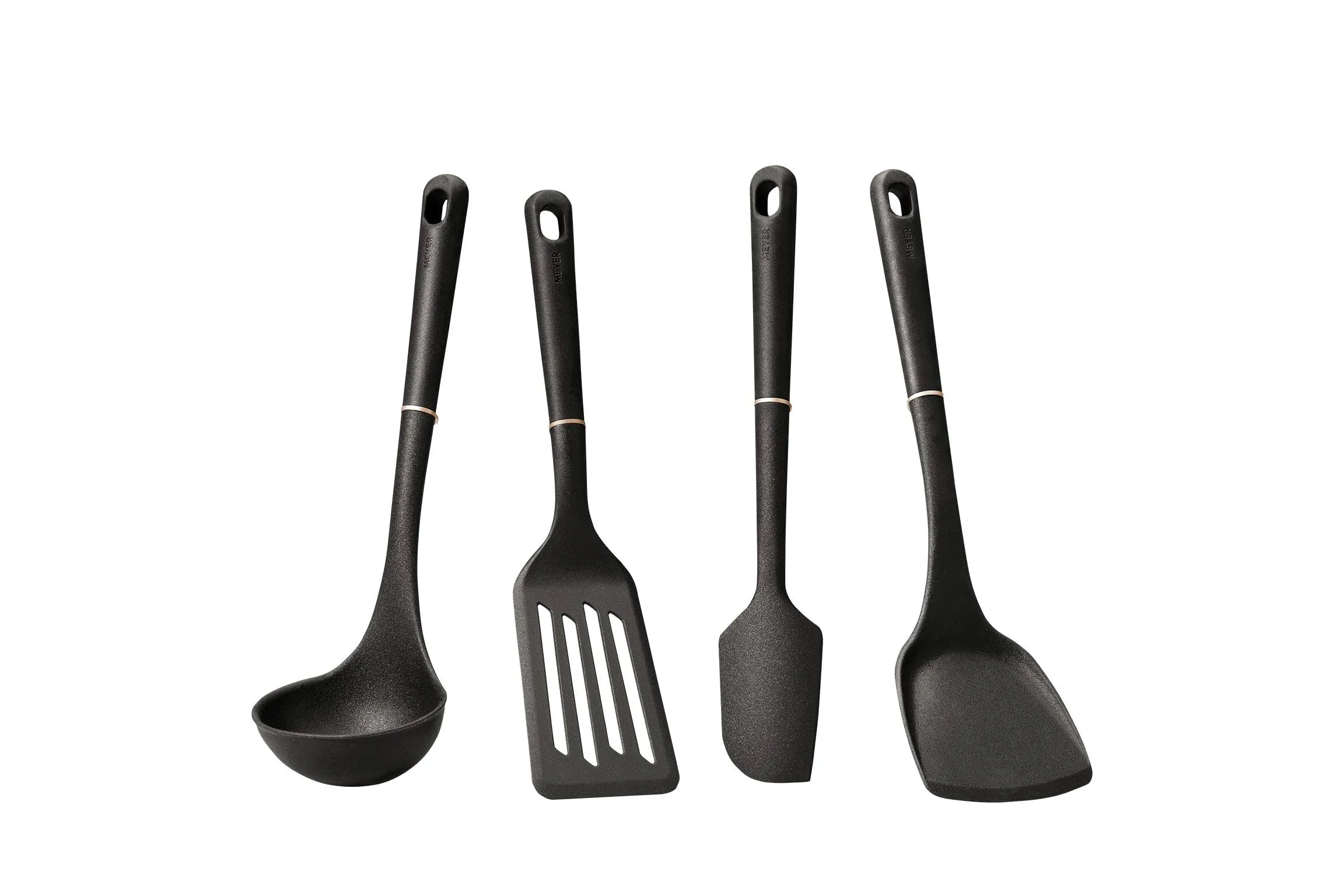 Meyer 4-Piece Silicone Cooking Utensil and Tool Set ,Black