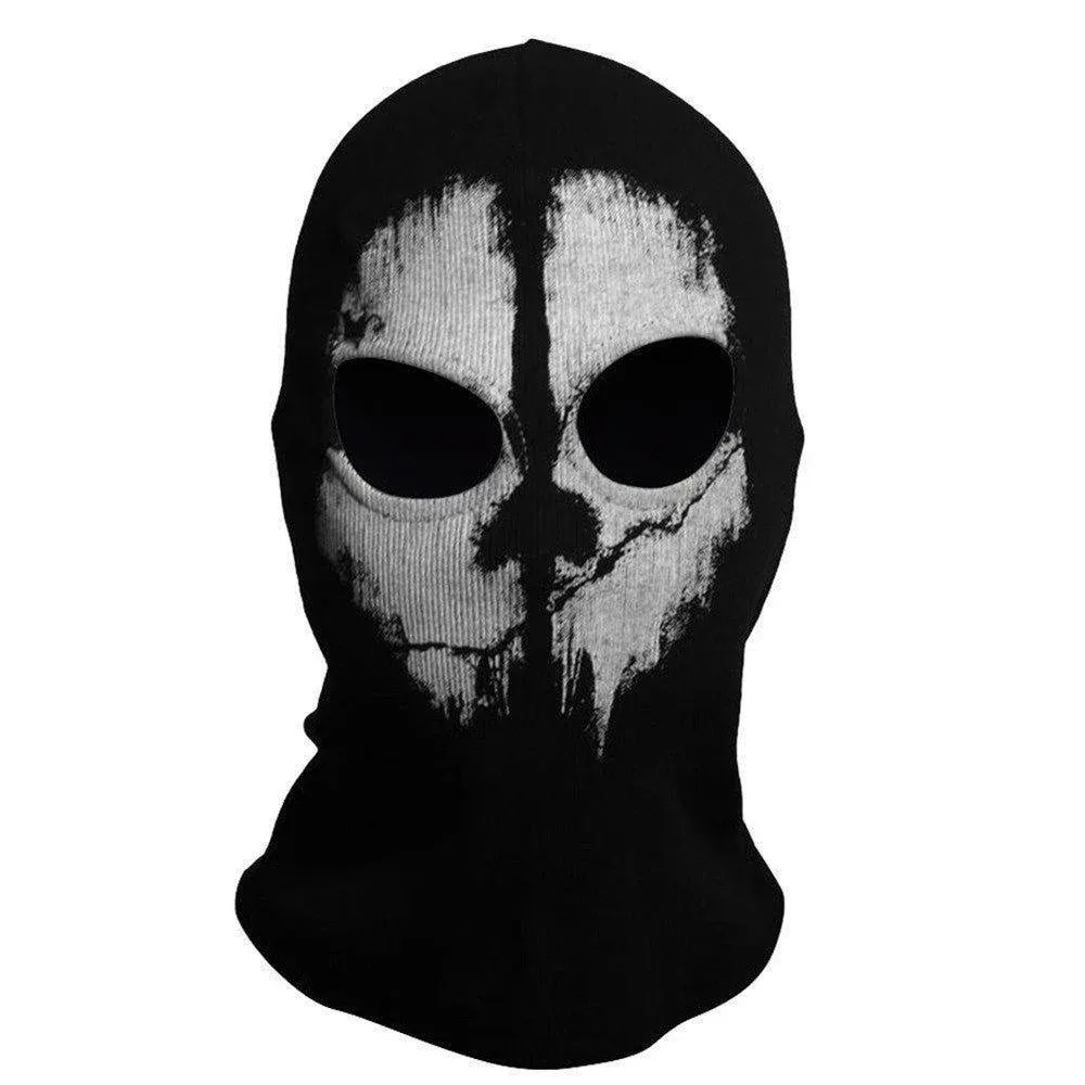 CosInStyle Mask Skull Ghost for Motorcycle Mask Black