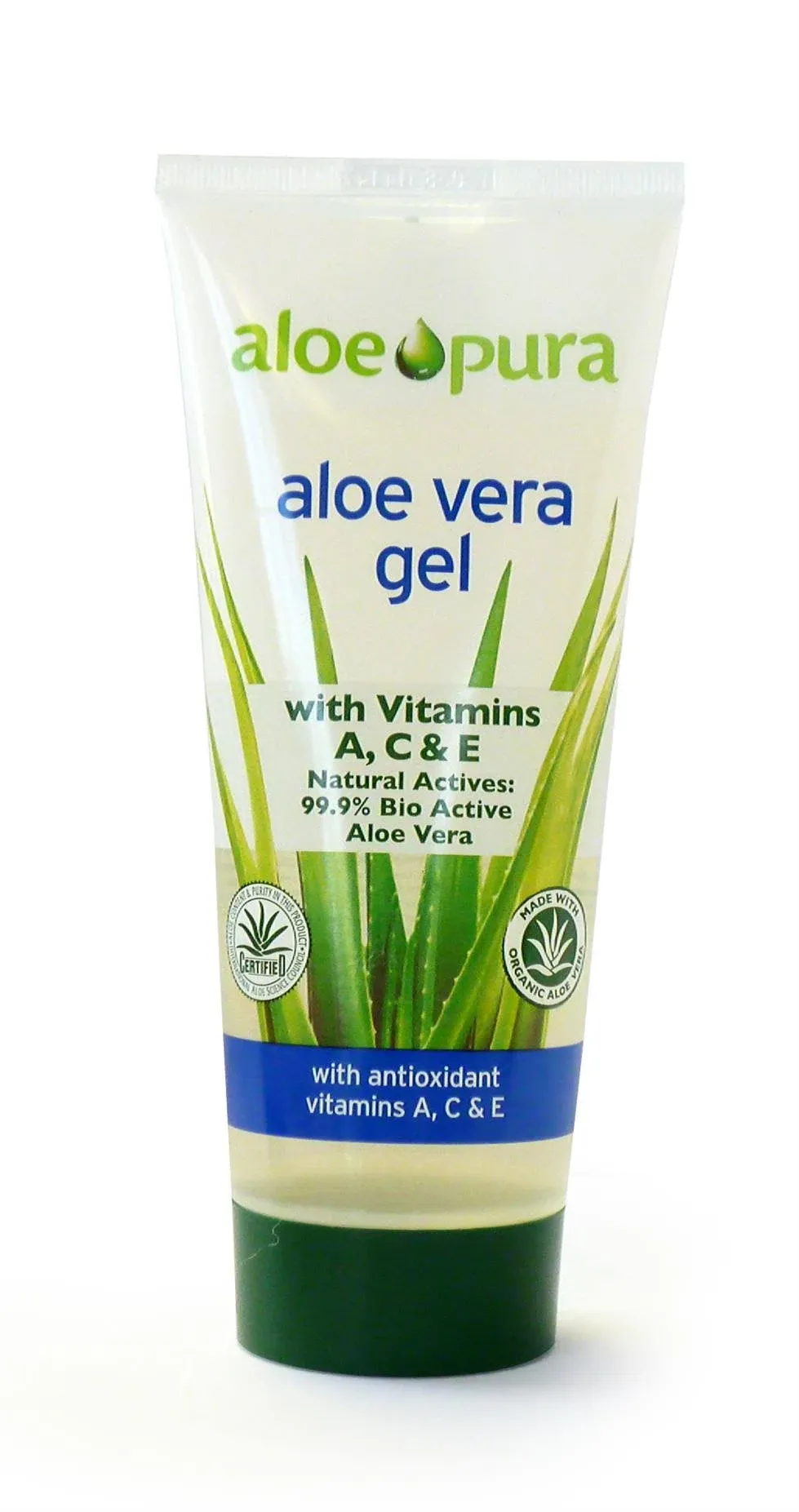 ALOE PURA ORGANIC ALOE VERA WITH VITAMIN A, C, E GEL 200ml - CERTIFIED PRODUCT