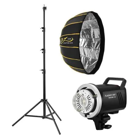 BLAZ 300-V 300Ws R2 Studio Monolight Flash Kit with Stand and Beauty Dish