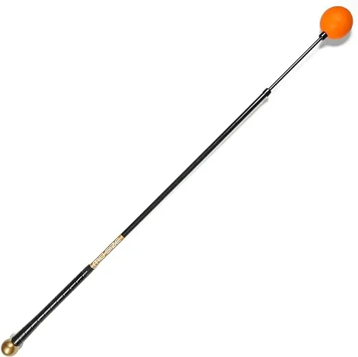 Orange Whip Golf Swing Trainer Aid Patented & Made in USA for Improved Rhythm, Flexibility, Balance, Tempo, and Strength *American Made*