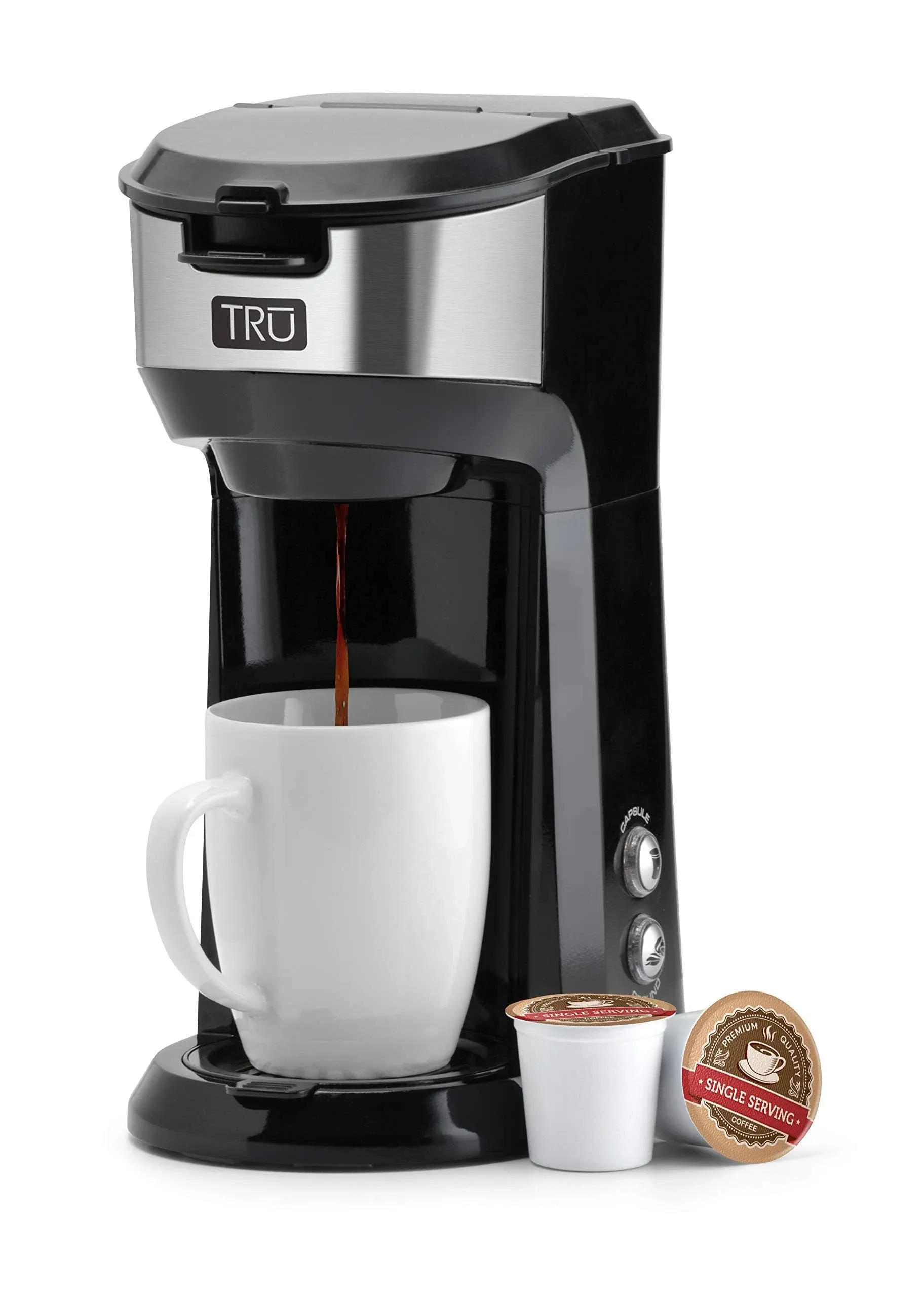 Tru Dual Brew Single Serve Coffee Maker - Black