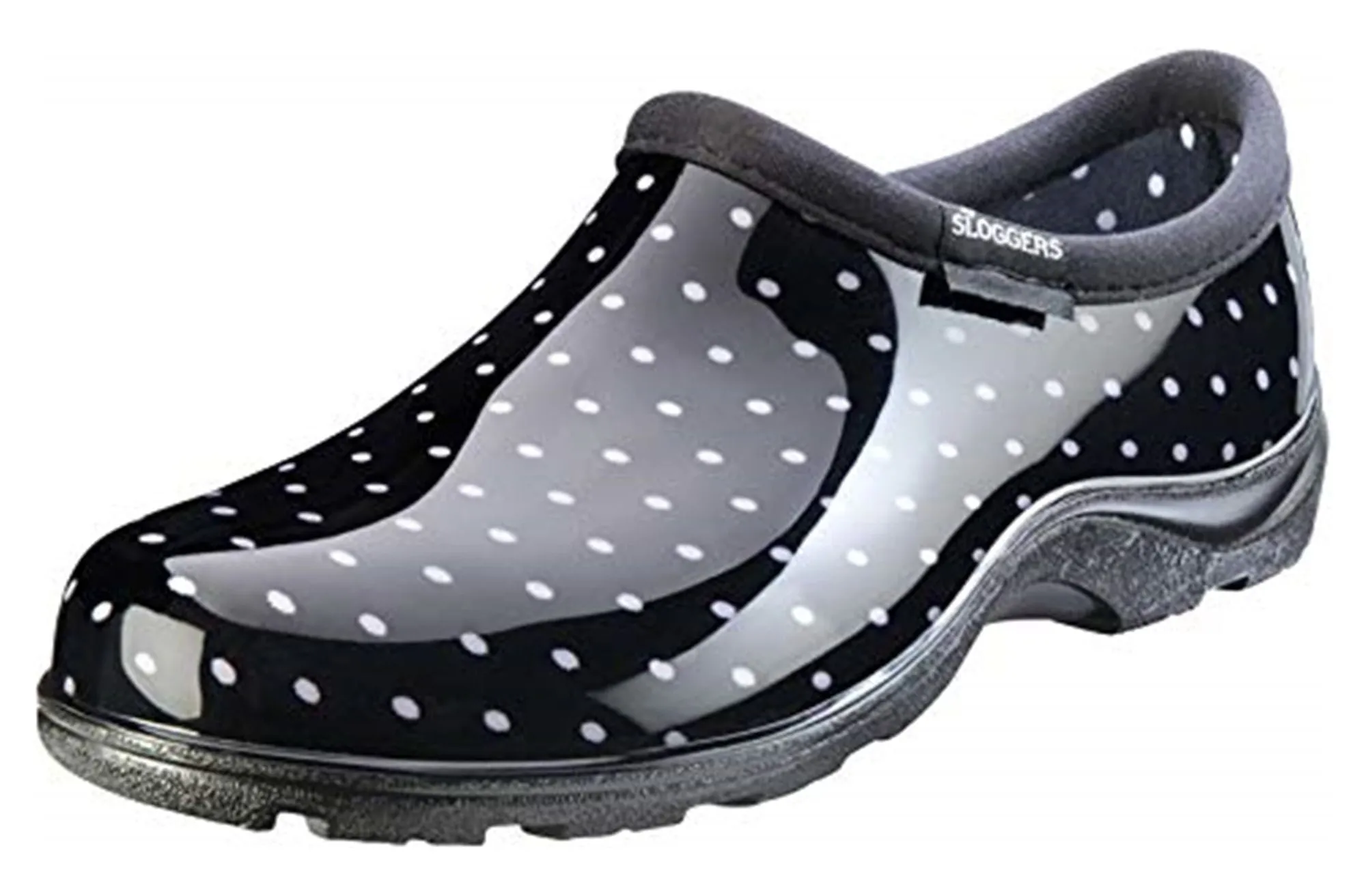 Sloggers Women's Shoe Black Polka Dot Size