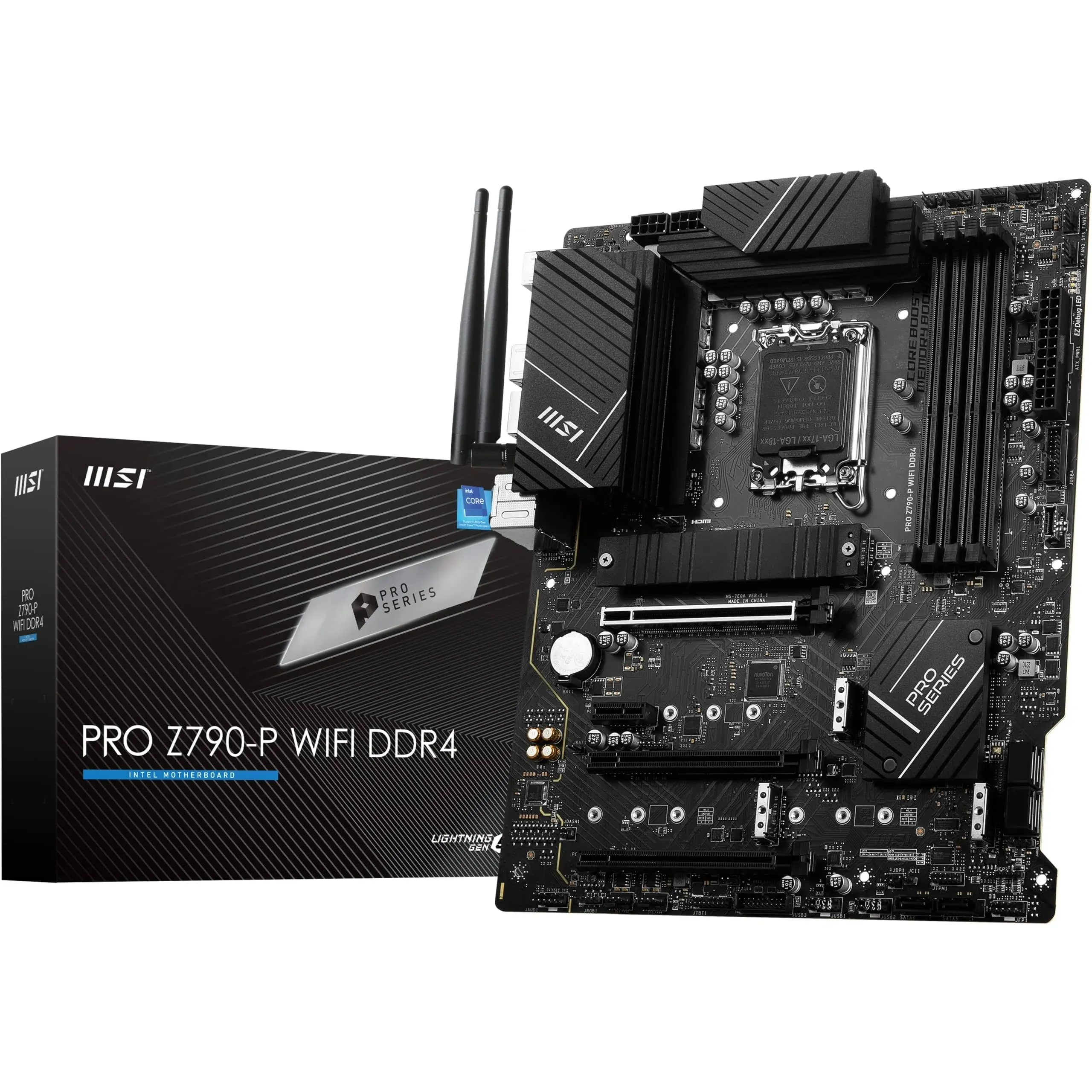 MSI PRO Z790-P WiFi ProSeries Motherboard (Supports 12th/13th Gen Intel Processors, LGA 1700, DDR5, PCIe 5.0, M.2, 2.5Gbps LAN, USB 3.2 Gen2, Wi-Fi 6E, ATX)