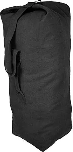 ARMYU Black Giant Top Load Canvas Military Duffle Bag (30" x 50")