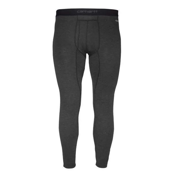 Men's Carhartt Base Force Midweight Poly/Wool Base Layer Work Tights Medium Black Heather