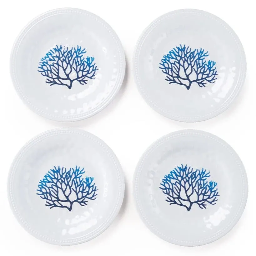 Coastal Lightweight Plates Indoor Or Outdoor Melamine Occasion Dinnerware Sets