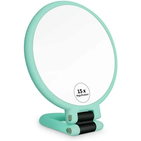 Makeup Compact Mirrors, Personal Portable Travel Handheld Foldable Double Sided Mirror