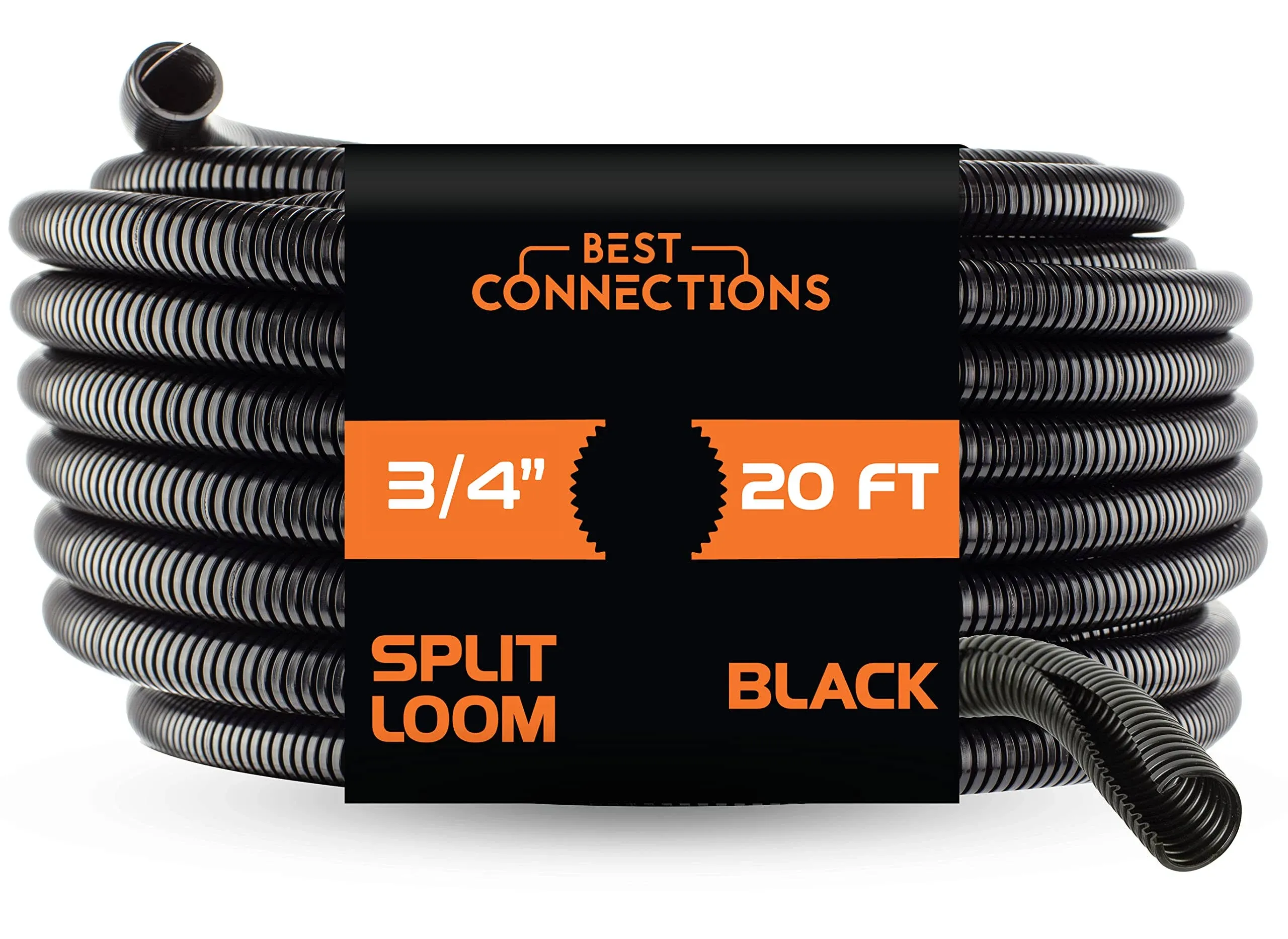 100 Ft 1/4 Inch Split Loom Tubing Wire Conduit Hose Cover Auto Home Marine Black