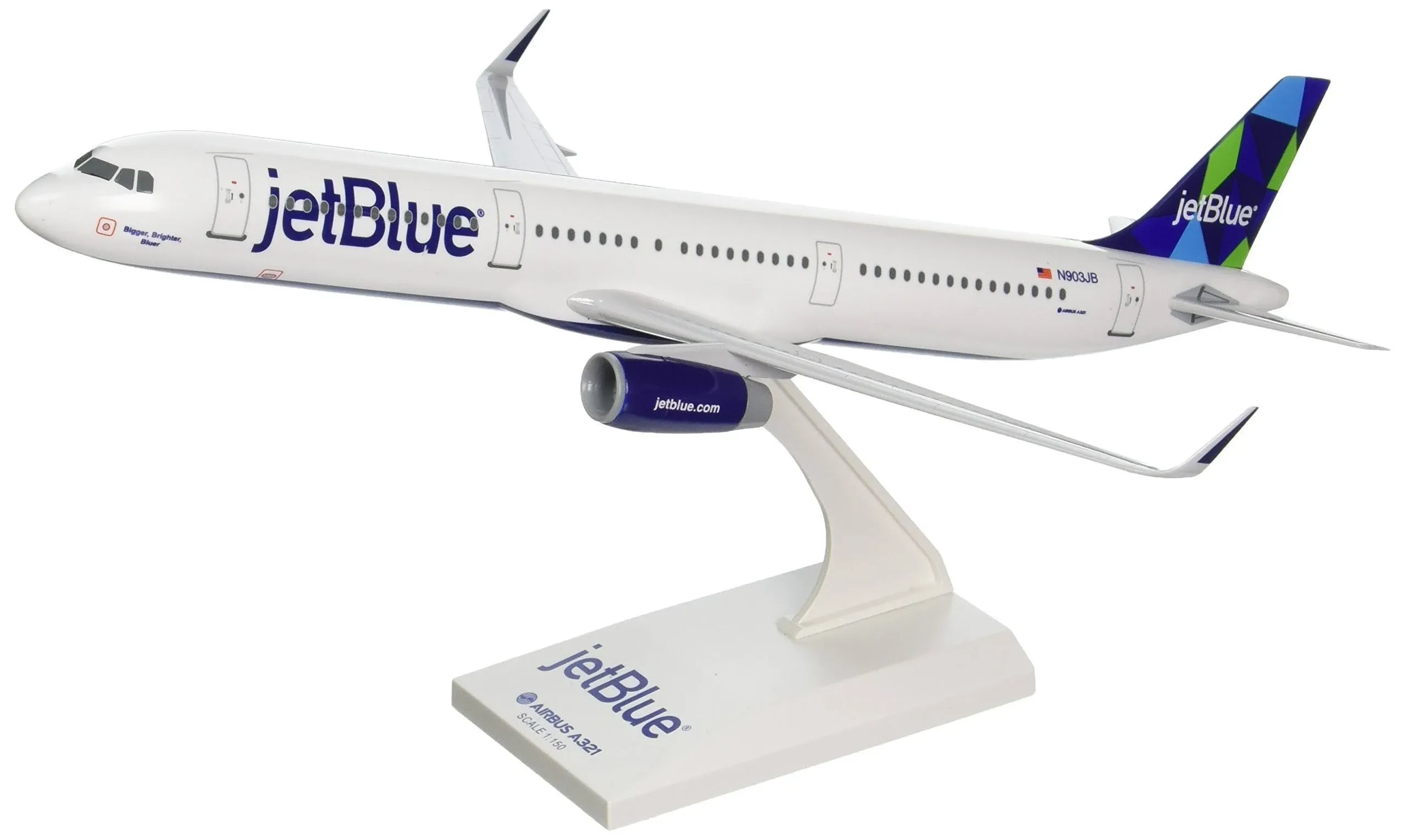 Daron SkyMarks SKR778 JetBlue Airlines Airbus A321 1:150 Scale New Livery Prism Tail Display Model , White