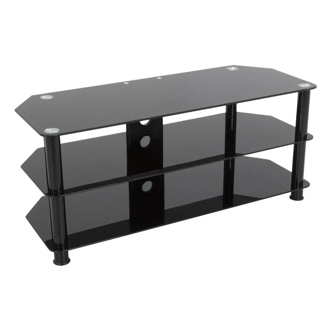 AVF SDC1140CMBB-A Media Component TV Stand with Cable Management for Up to 55" TVs, Black