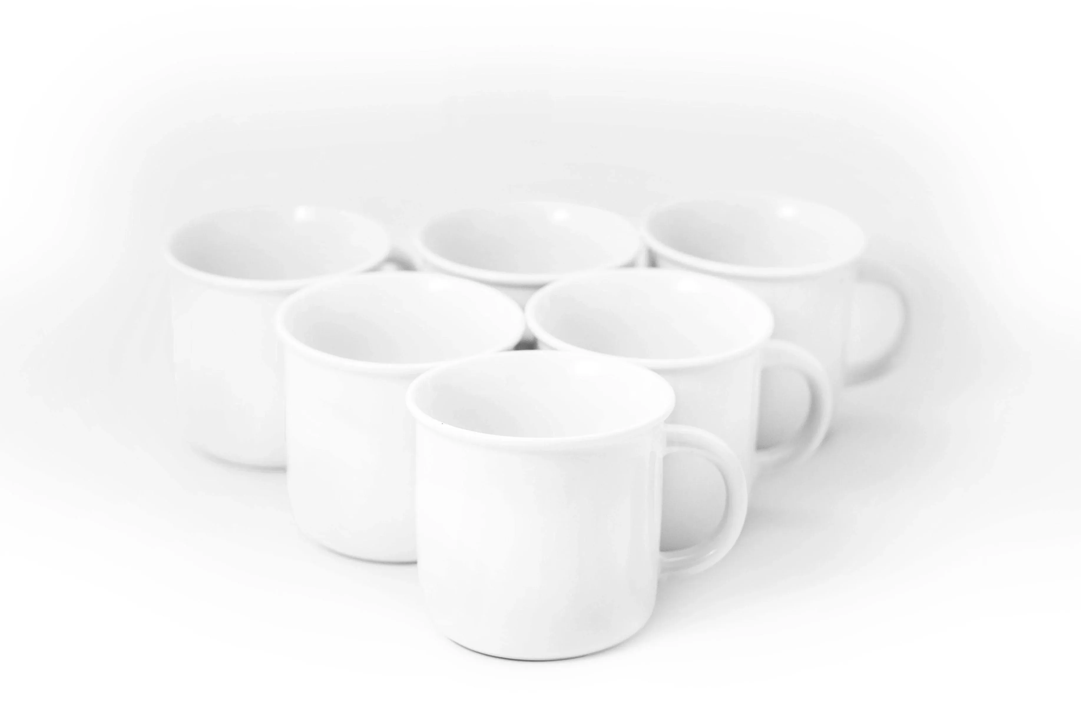 Amuse- Professional Porcelain Bistro Collection Camping Mug- Set of 6-13 oz