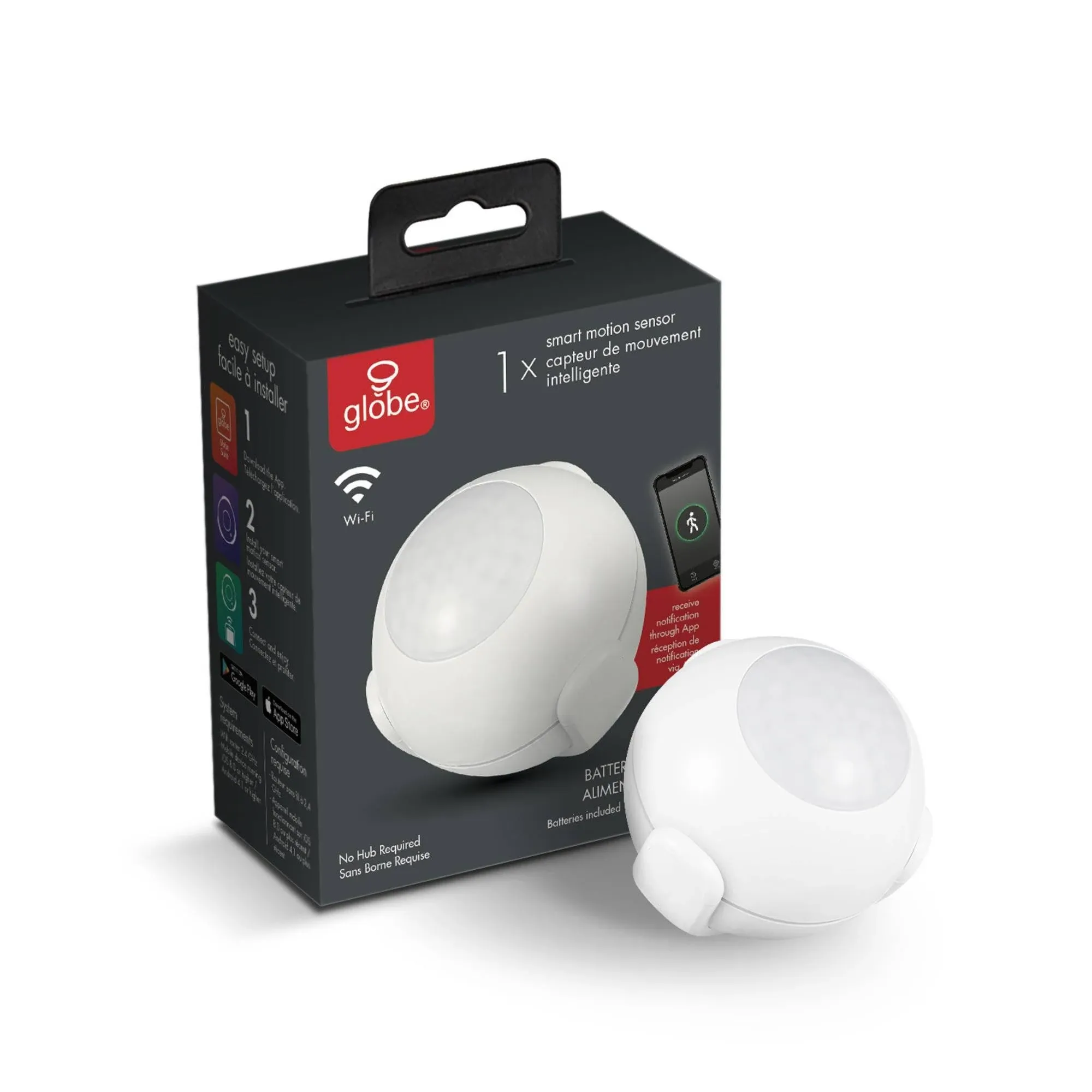 Globe Electric Wi-Fi Smart Motion Detector, White (50026) | Quill