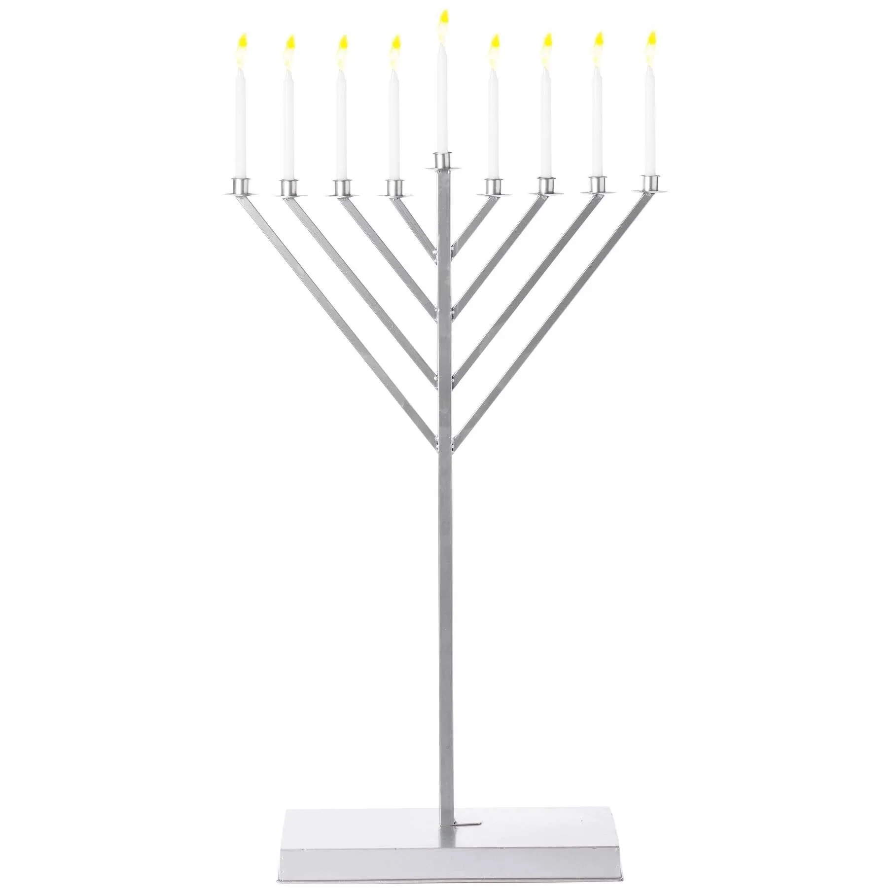 Vintiquewise Large Metal Hanukkah Menorah