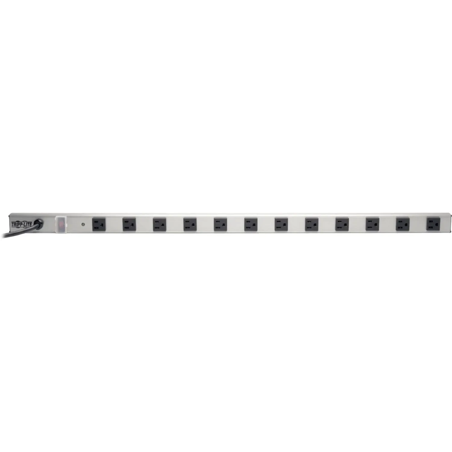 Tripp Lite 12-Outlet Vertical Power Strip Cord, Silver, 6'