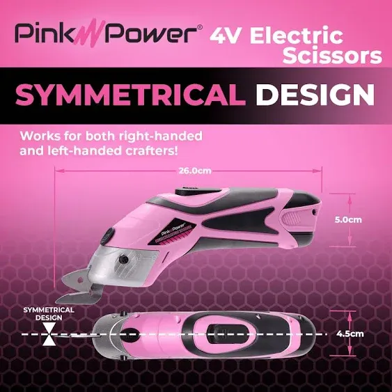 Pink Power Aqua Splash Electric Cordless Scissors