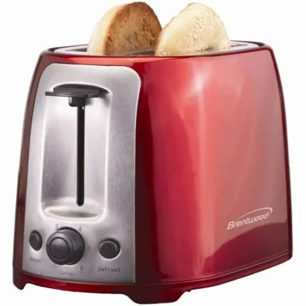 Cookhouse CO805840 2 Slice Cool Touch Toaster Red and Stainless