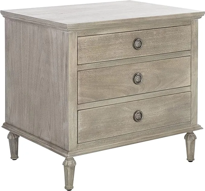 Safavieh Lisabet 3 Drawer Wood Nightstand