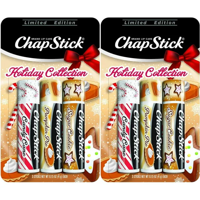 Chapstick Holiday Limited Edition Seasonal Flavored Lip Balm Tube, Candy Cane ...