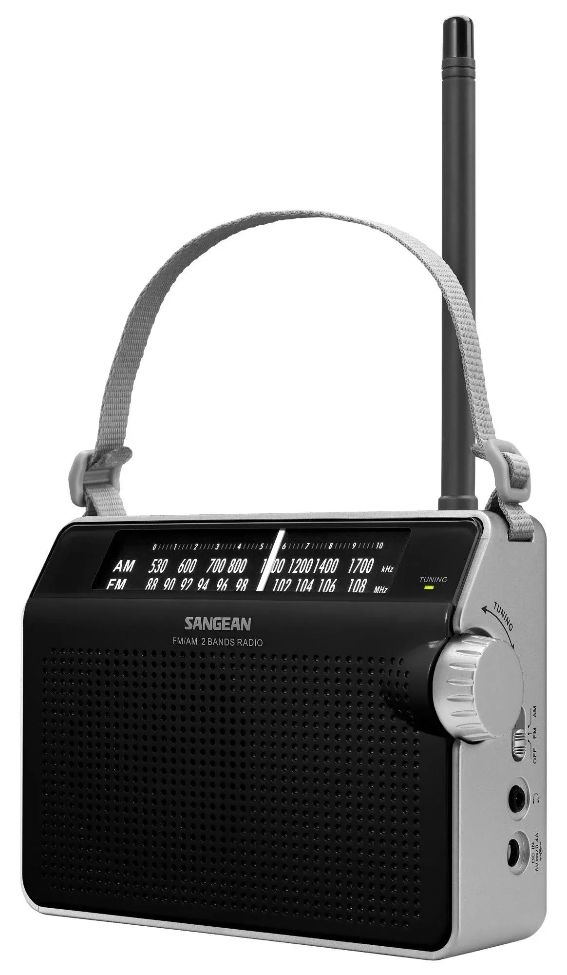 Sangean PR-D6BK AM/FM Compact Analog Portable Radio,Black