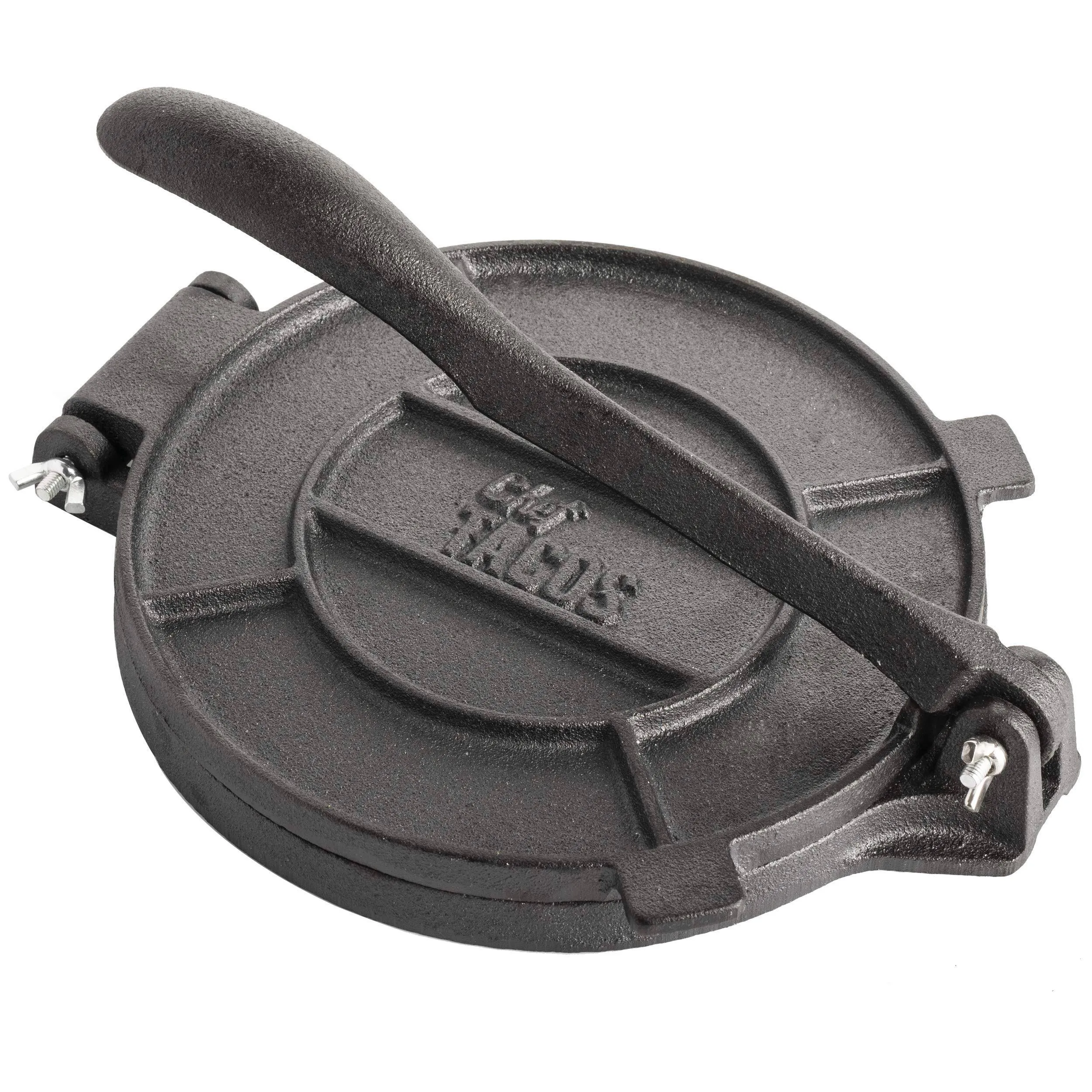 Chef Tacos Authentic Cast Iron Tortilla Press, 8 inch, Pre-Seasoned Corn or Flour Tortilla Maker