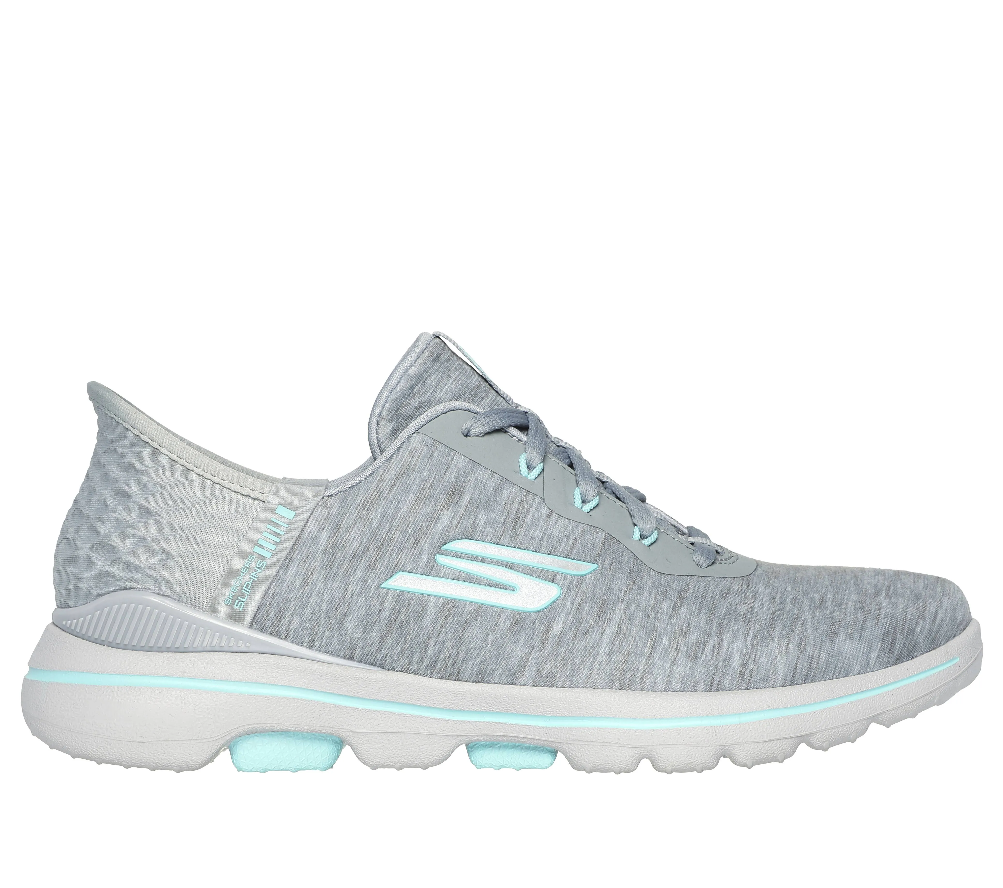 Skechers Women's Go Golf Walk 5 Slip-Ins Golf Shoes - Grey Aqua / 11 / Medium