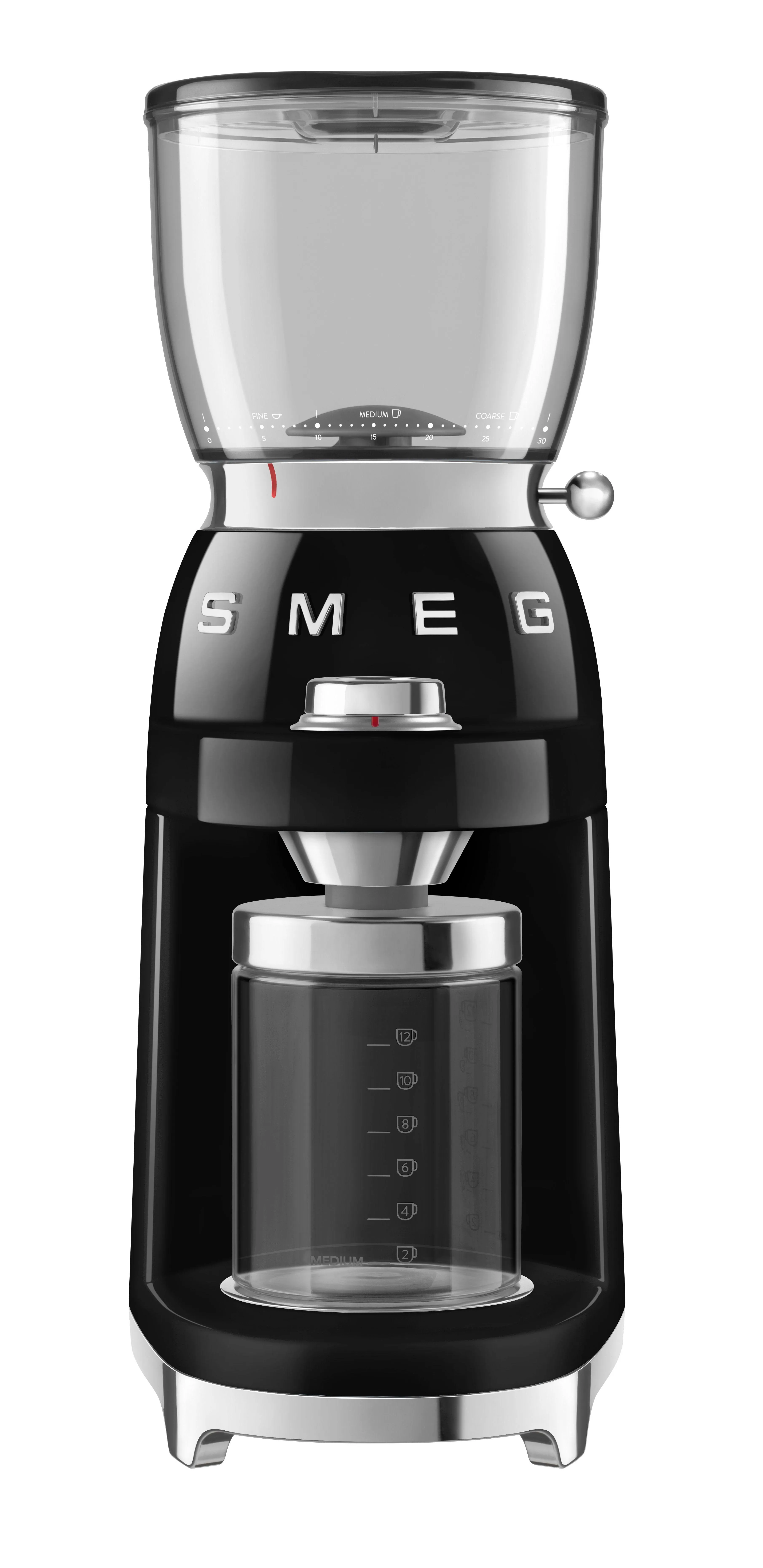 Smeg CGF01BLUK Coffee Grinder - Black - Retro